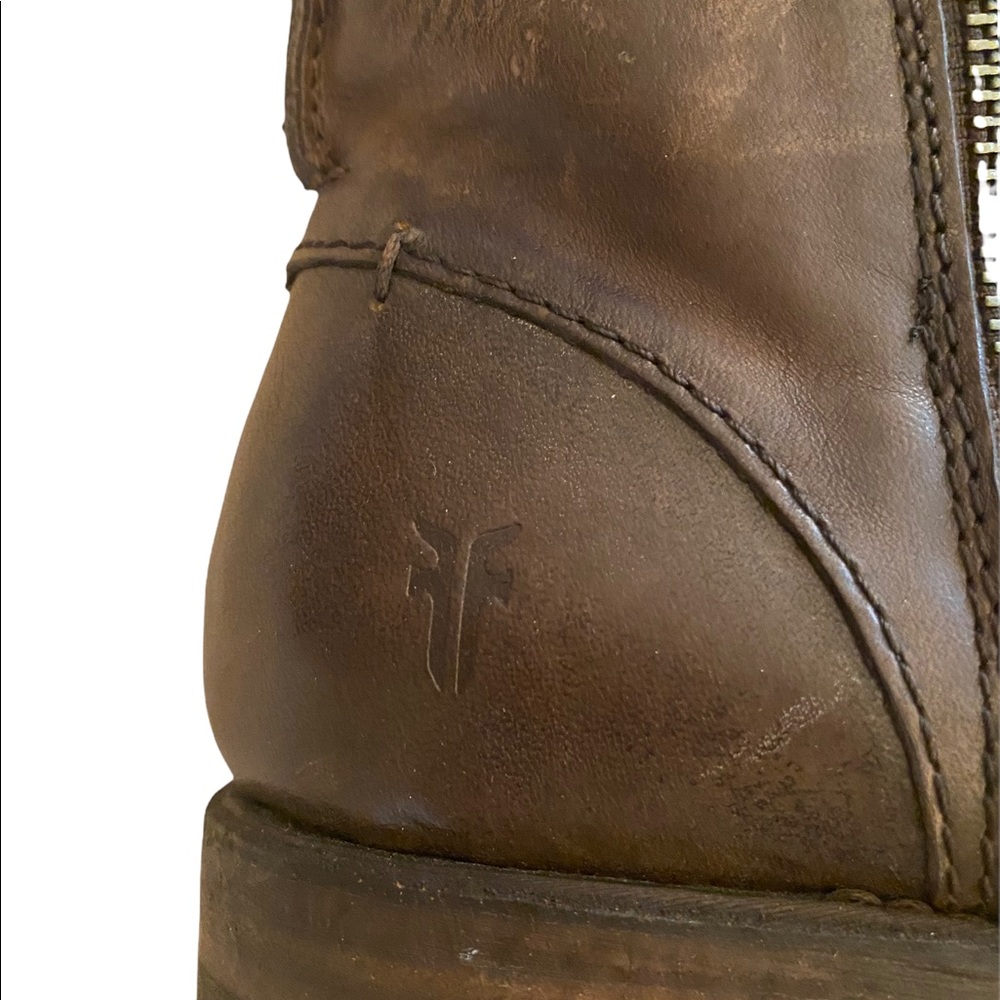 Dark Brown FRYE Leather Ankle Boots size 8 - Picture 2 of 7